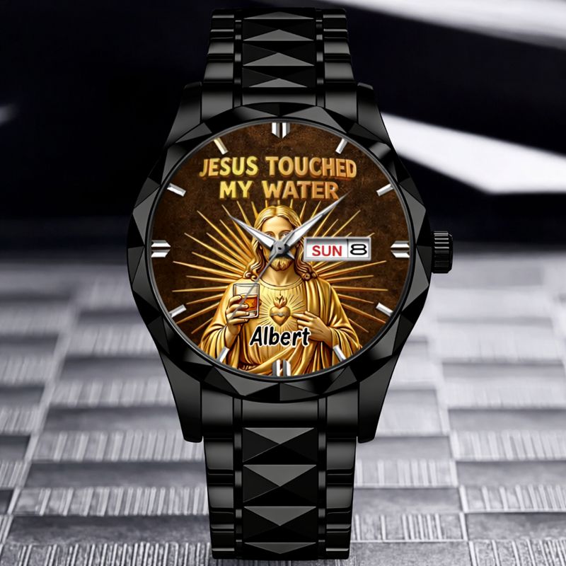 Funny Jesus Makes Magical Drink Customized Watch - Personalized Name – Meaningful Gift Of Faith