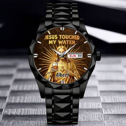 Funny Jesus Makes Magical Drink Customized Watch - Personalized Name – Meaningful Gift Of Faith