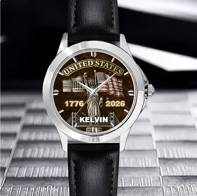 My Pride Is United States Customized Watch - Personalized Name And Year - Exclusive Gift For Americans