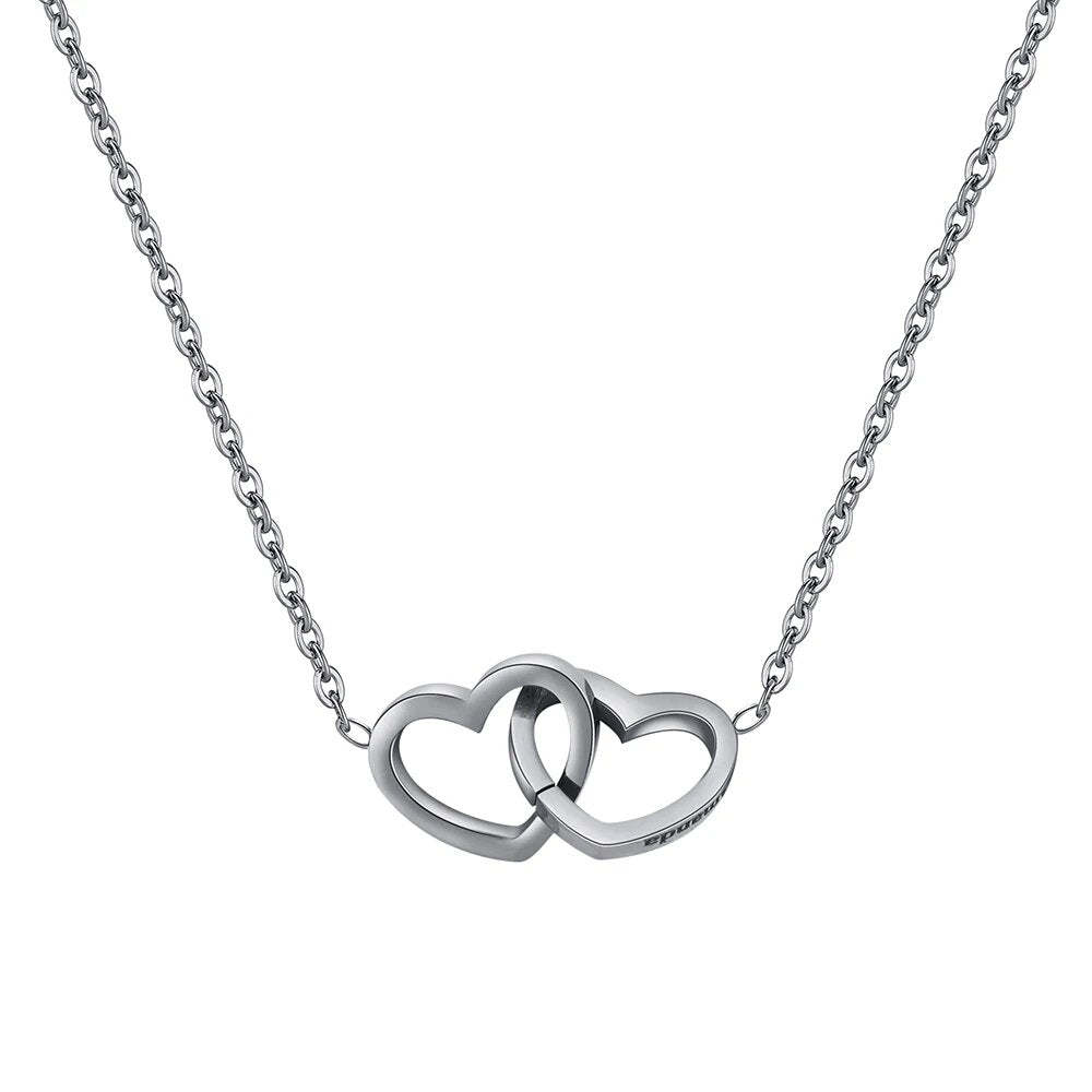 "To The Best Mom Ever"- Interlocking Hearts Necklace w/ Luxury LED Box