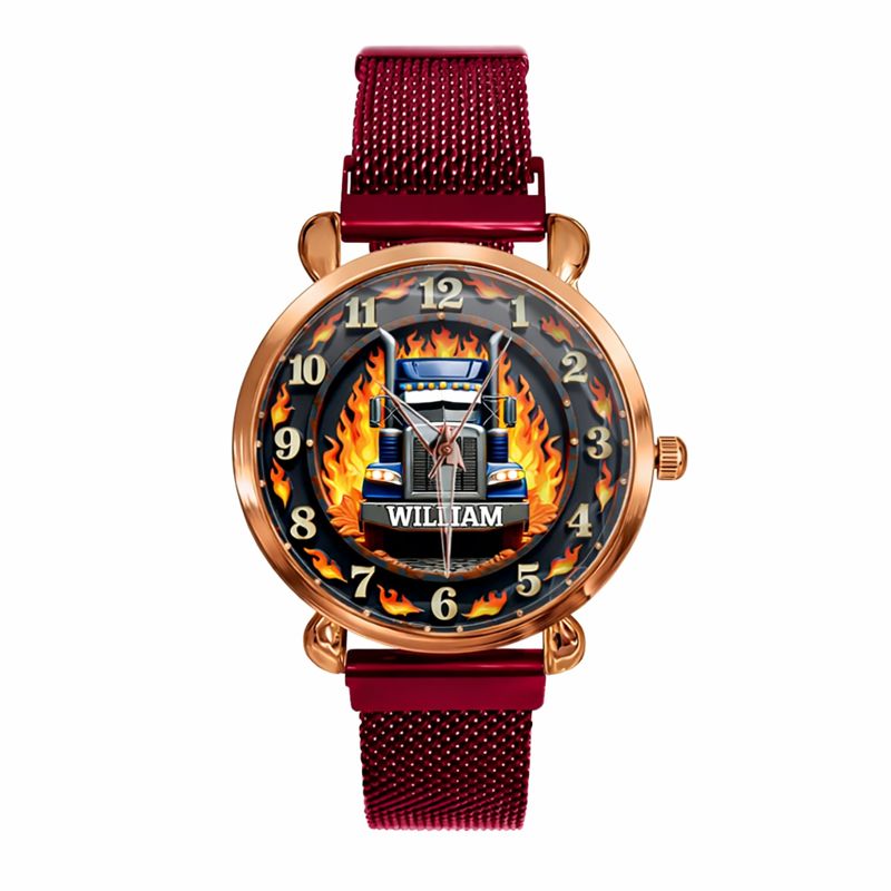Trucker's Pride Custom Watch - Personalized Name - Gifts for Truckers