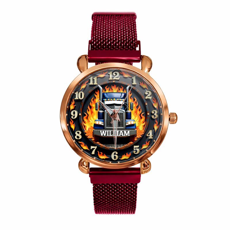 Trucker's Pride Custom Watch - Personalized Name - Gifts for Truckers