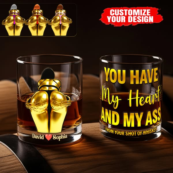 You Have My Heart Round Glass - Personalized Gifts For Couples