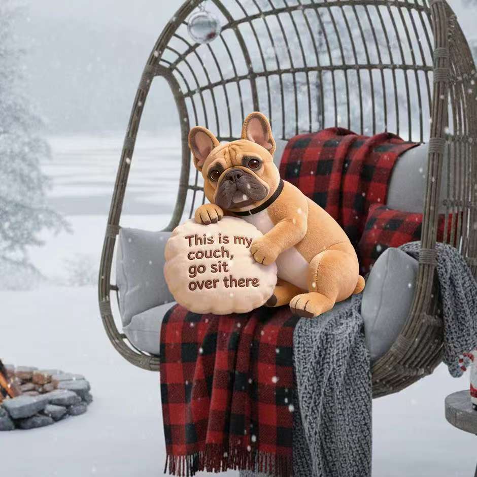 This Is My Couch - Personalized Dog Faux Fur Shaped Pillow