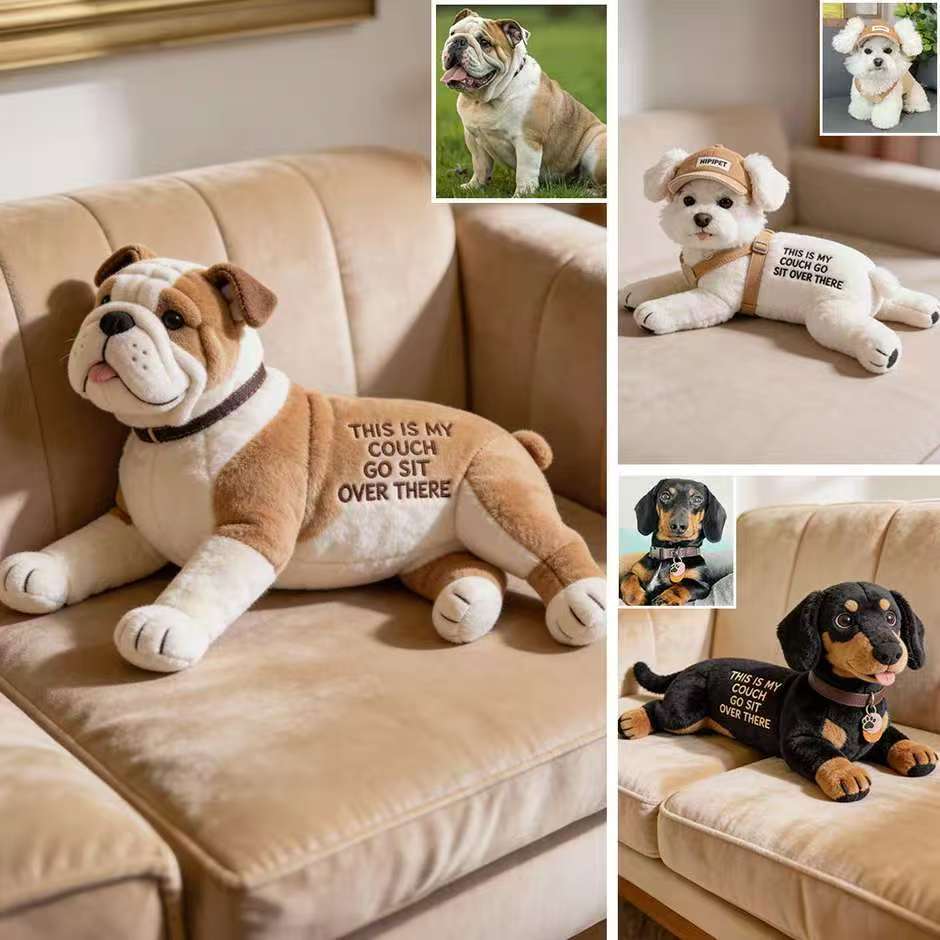 This Is My Couch - Personalized Dog Faux Fur Shaped Pillow