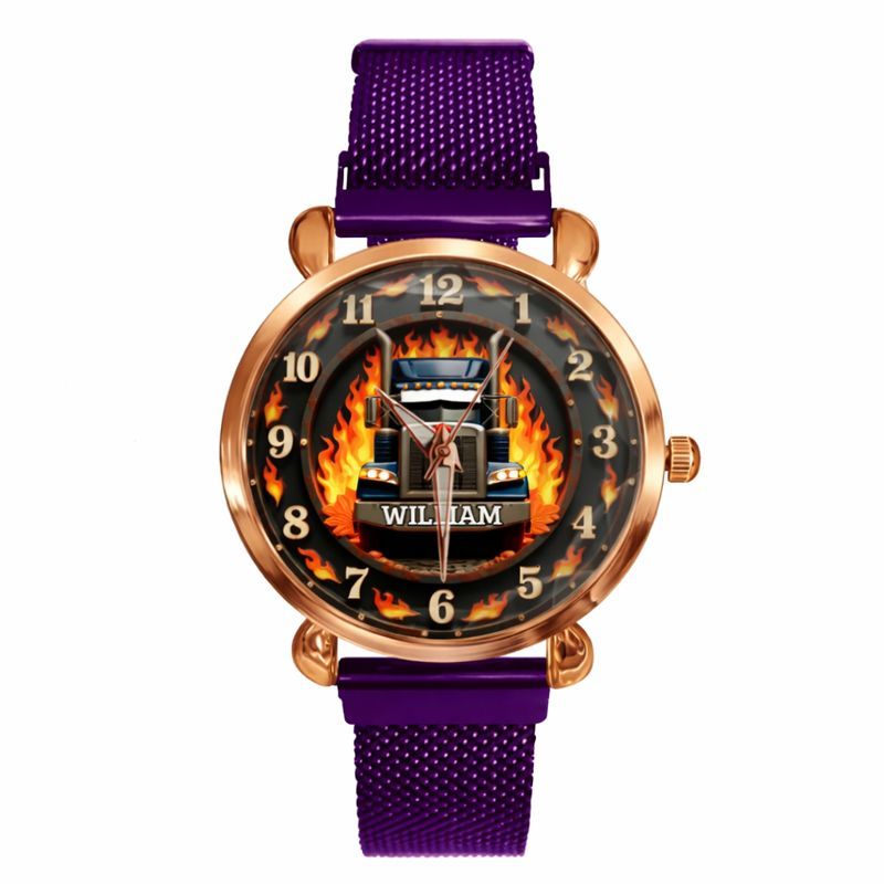 Trucker's Pride Custom Watch - Personalized Name - Gifts for Truckers