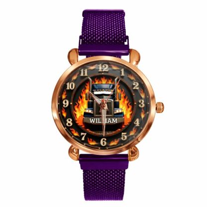 Trucker's Pride Custom Watch - Personalized Name - Gifts for Truckers