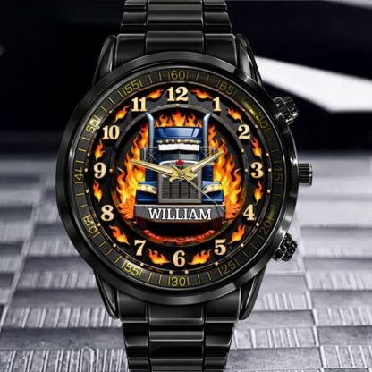 Trucker's Pride Custom Watch - Personalized Name - Gifts for Truckers