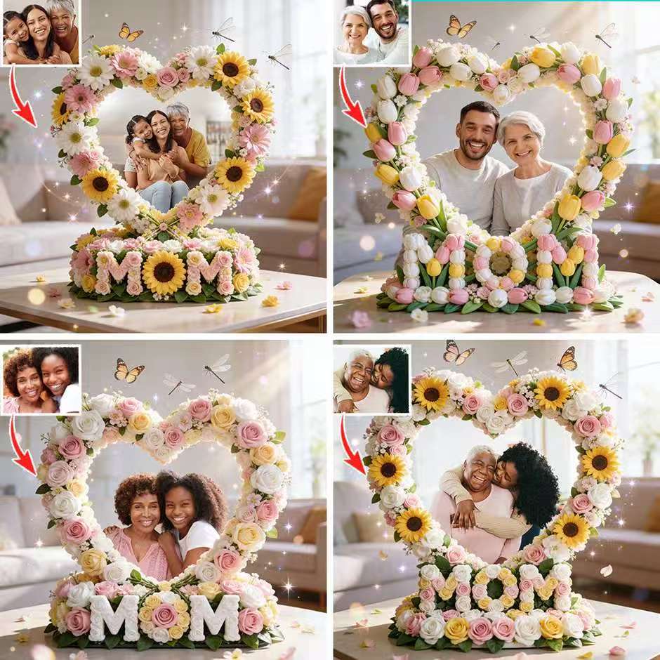 Love Mom, Grandma Gift - Personalized Mother Custom Shaped Acrylic Plaque