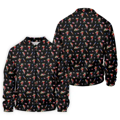 4th Of July Funny Man Golf And Beer Black Golf Shirt, Patriotic Golf Shirt, 250th Anniversary Golf Shirts For Men