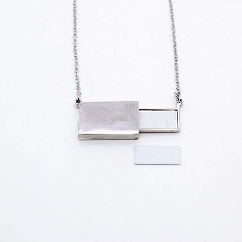 Photo Love Letter Necklace with Forever Rose Box