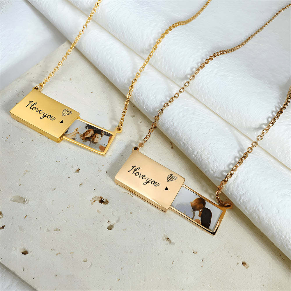Photo Love Letter Necklace with Forever Rose Box