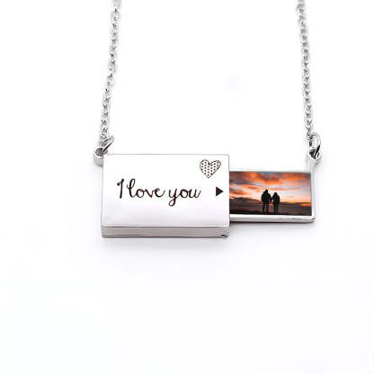 Photo Love Letter Necklace with Forever Rose Box