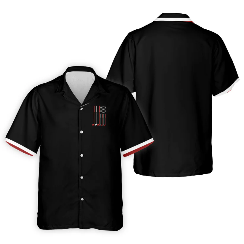 Golf Clubs America Flag Logo 250th Anniversary Navy Golf Shirt, Patriotic Golf Shirt, Golf Shirts For Men