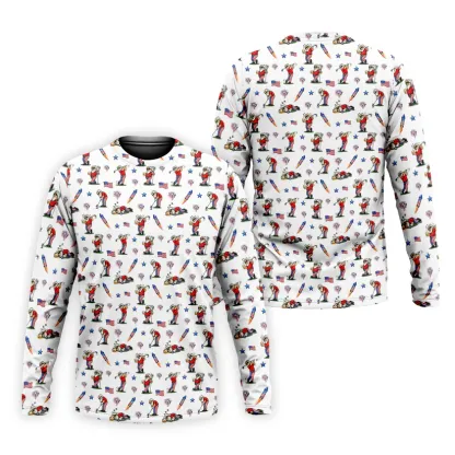 4th Of July Funny Man Golf And Beer USA Polo Shirt, Patriotic Golf Shirt, 250th Anniversary Golf Shirts For Men