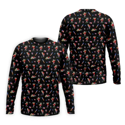 4th Of July Funny Man Golf And Beer Black Golf Shirt, Patriotic Golf Shirt, 250th Anniversary Golf Shirts For Men