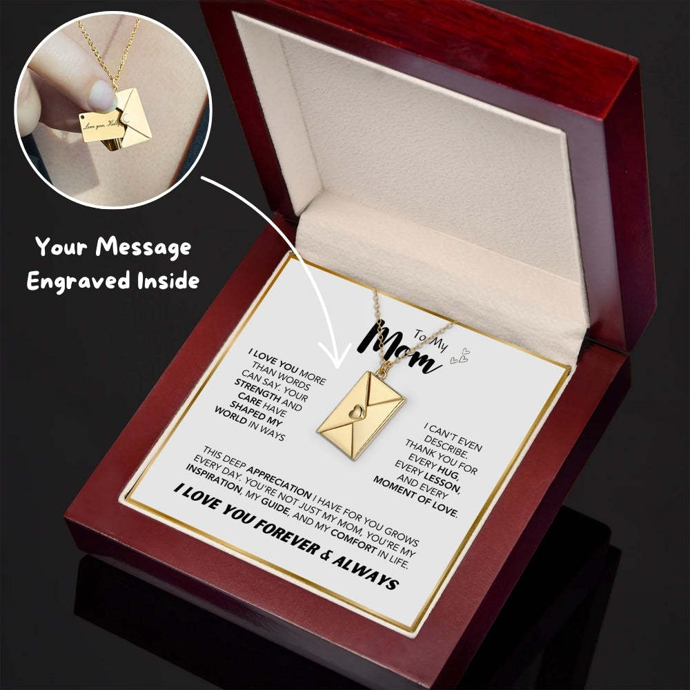 Mother's Love Letter Necklace LED Box Gift Set