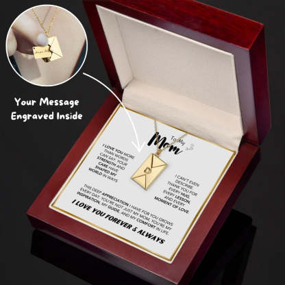 Mother's Love Letter Necklace LED Box Gift Set