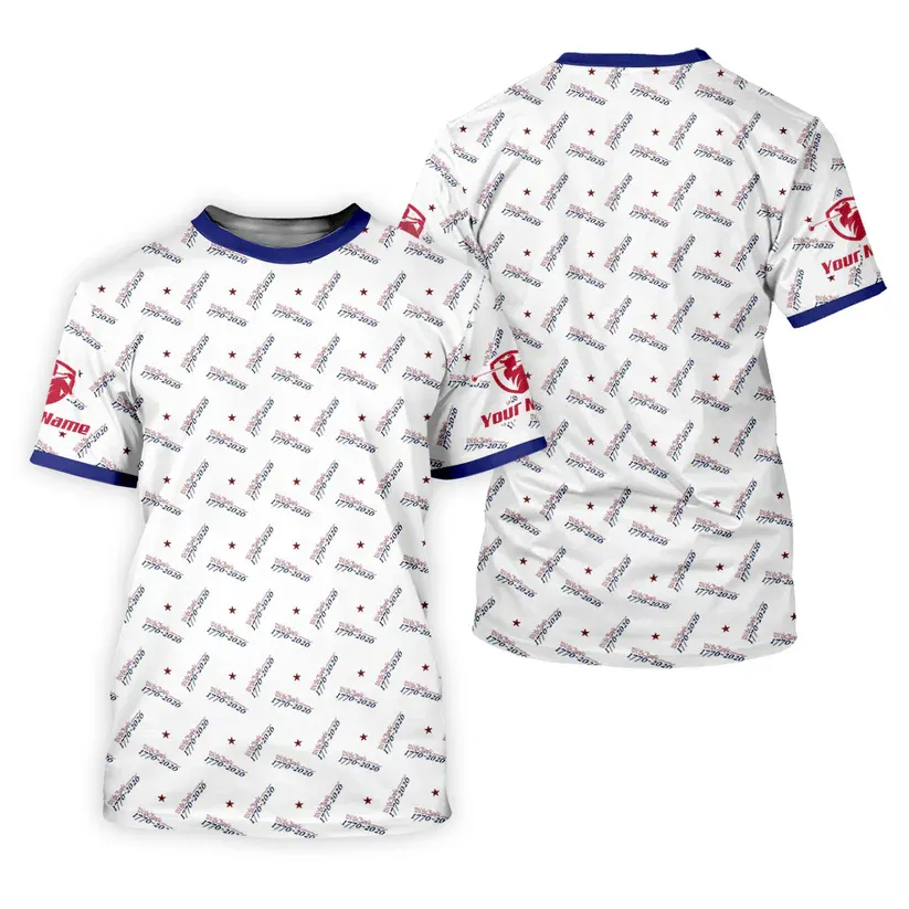 We The People 1776-2026 White Golf Shirt, 250th Anniversary Patriotic Golf Shirt, Golf Shirts For Men, Polo For Men