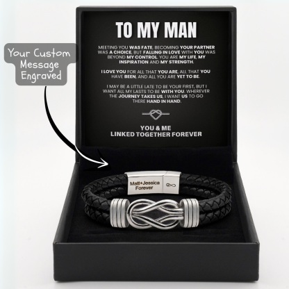 "To My Man"Forever Tied In Love Bracelet Set