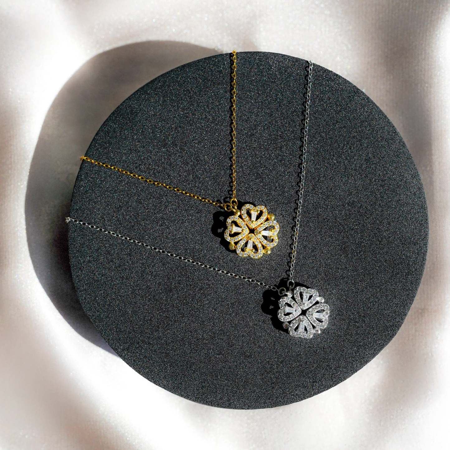 Daughter's 4-Leaf Clover"Lucky Charm"Necklace and Forever Rose Gift Box