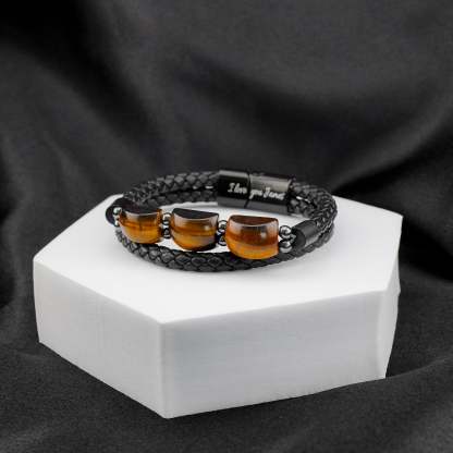 Grandson's Strength & Support Tiger Eye Bracelet