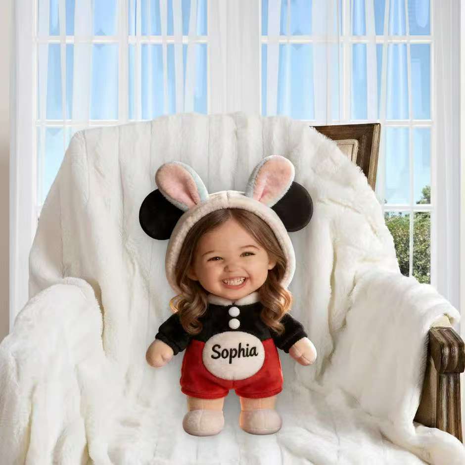 Any Photo Nana's Peeps Gift For Mom, Grandma - Personalized Kid Premium Faux Fur Pillow