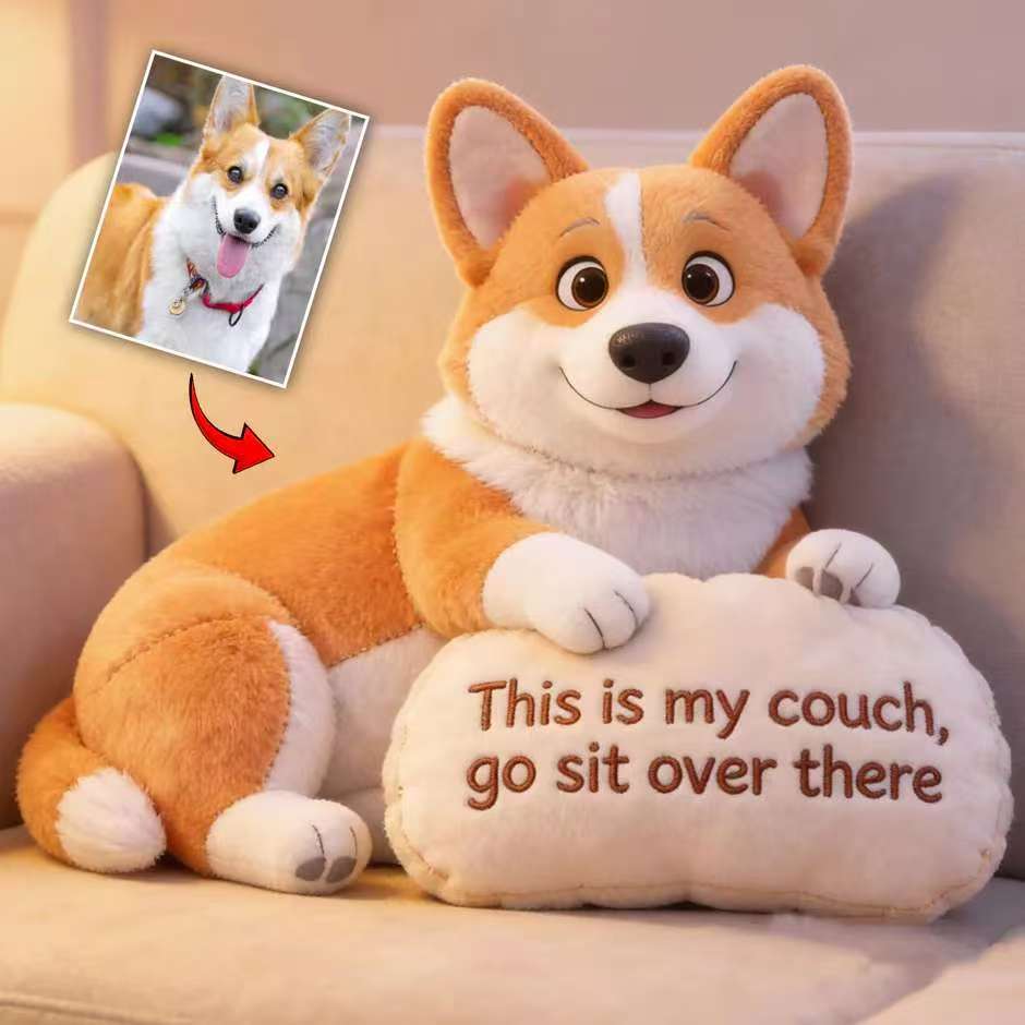 This Is My Couch - Personalized Dog Faux Fur Shaped Pillow