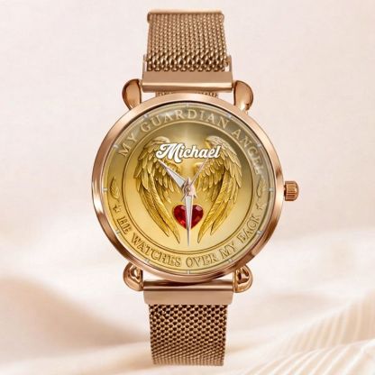 Guardian Angel Customized Watch - Personalized Name - Gift For Family, Lovers, Friends