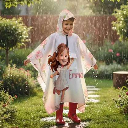 Any Photo Perfect Gift For Kids - Personalized Kid Rain Poncho Coat