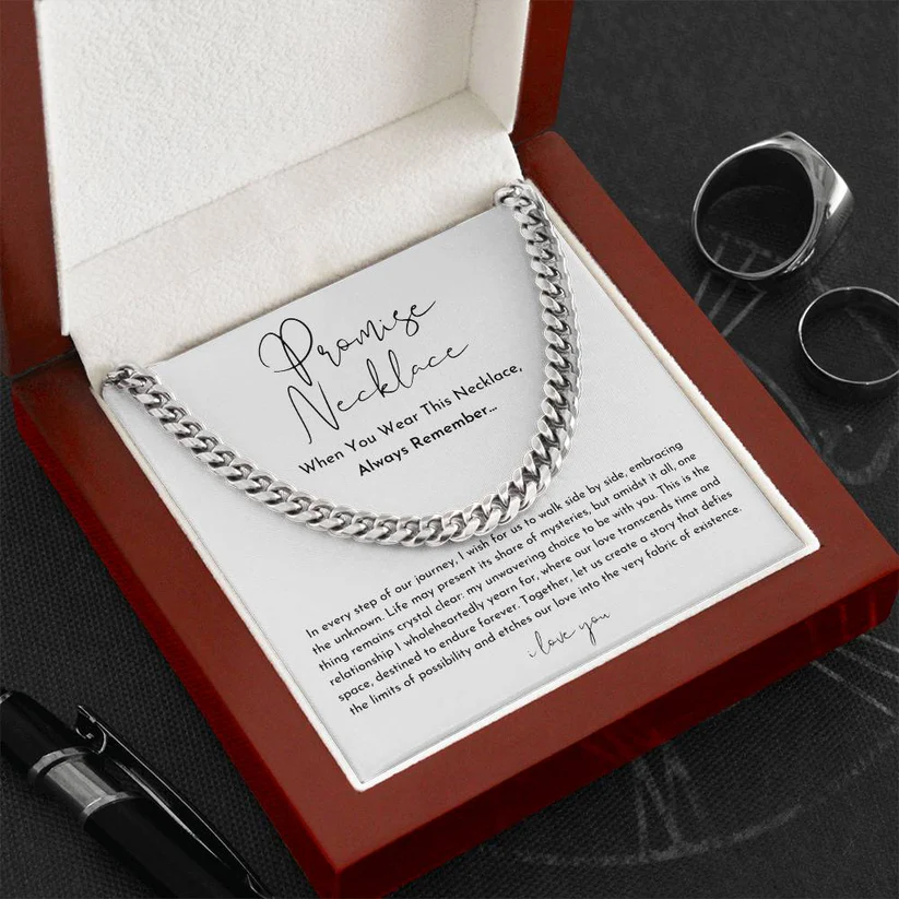 Promise Necklace For Him, Boyfriend Gift