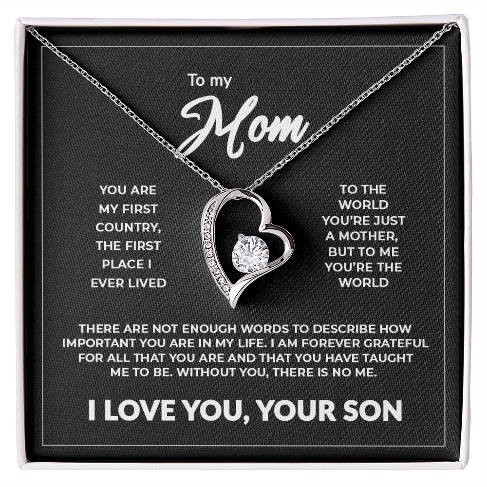 To My Mom -"Without You There Is No Me"14K Forever Necklace