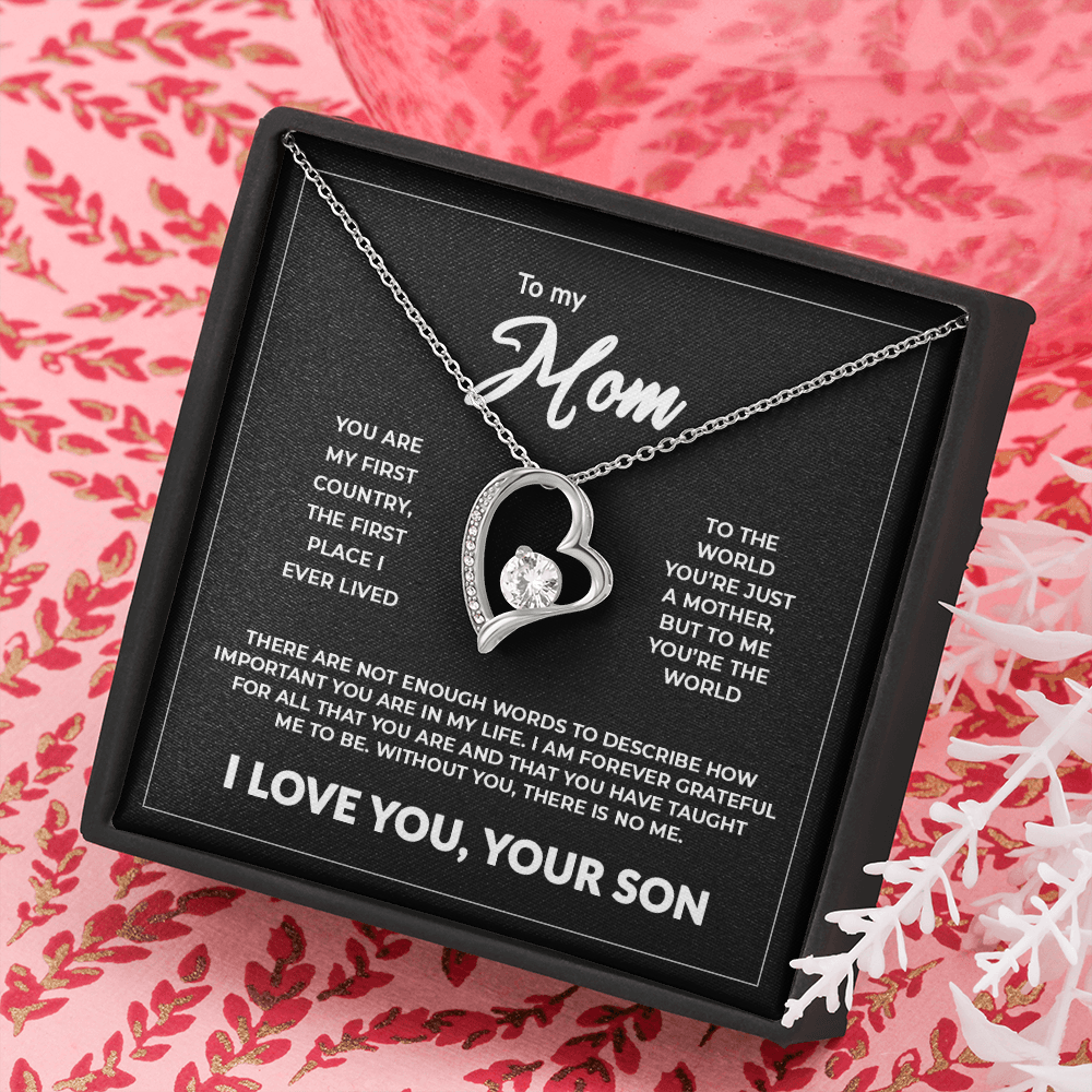 To My Mom -"Without You There Is No Me"14K Forever Necklace