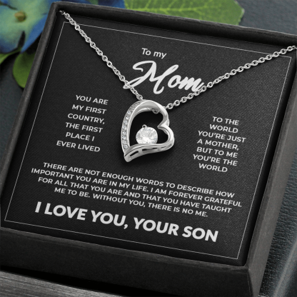 To My Mom -"Without You There Is No Me"14K Forever Necklace