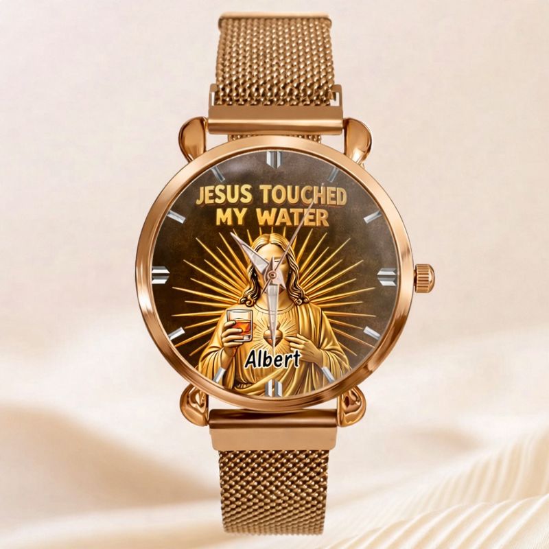 Funny Jesus Makes Magical Drink Customized Watch - Personalized Name – Meaningful Gift Of Faith