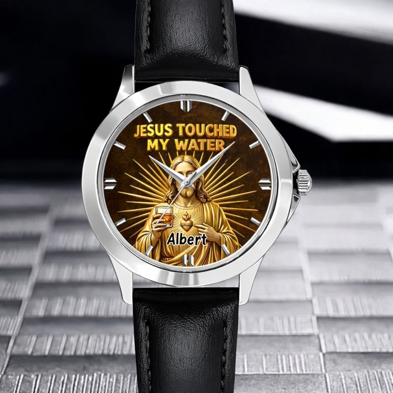 Funny Jesus Makes Magical Drink Customized Watch - Personalized Name – Meaningful Gift Of Faith