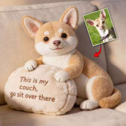 This Is My Couch - Personalized Dog Faux Fur Shaped Pillow