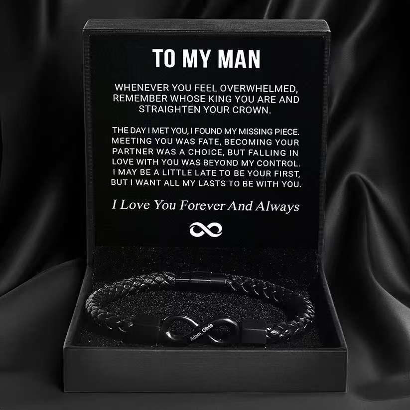"To My Man"Infinite Love Customized Bracelet
