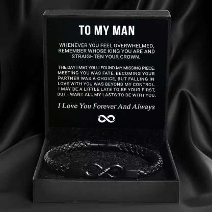 "To My Man"Infinite Love Customized Bracelet
