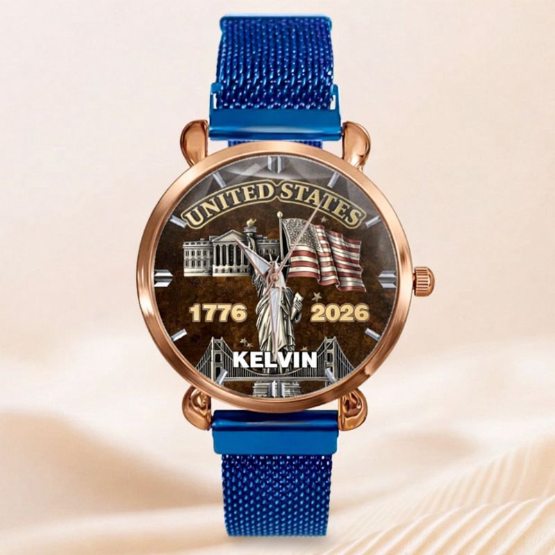 My Pride Is United States Customized Watch - Personalized Name And Year - Exclusive Gift For Americans
