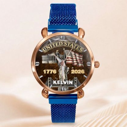 My Pride Is United States Customized Watch - Personalized Name And Year - Exclusive Gift For Americans