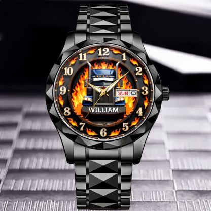 Trucker's Pride Custom Watch - Personalized Name - Gifts for Truckers