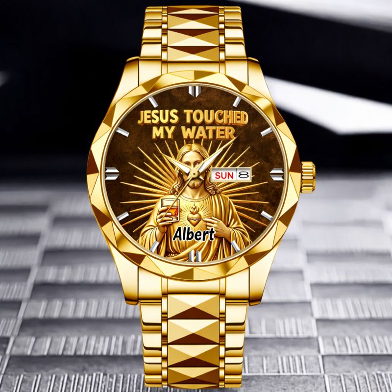 Funny Jesus Makes Magical Drink Customized Watch - Personalized Name – Meaningful Gift Of Faith