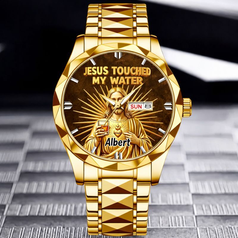 Funny Jesus Makes Magical Drink Customized Watch - Personalized Name – Meaningful Gift Of Faith