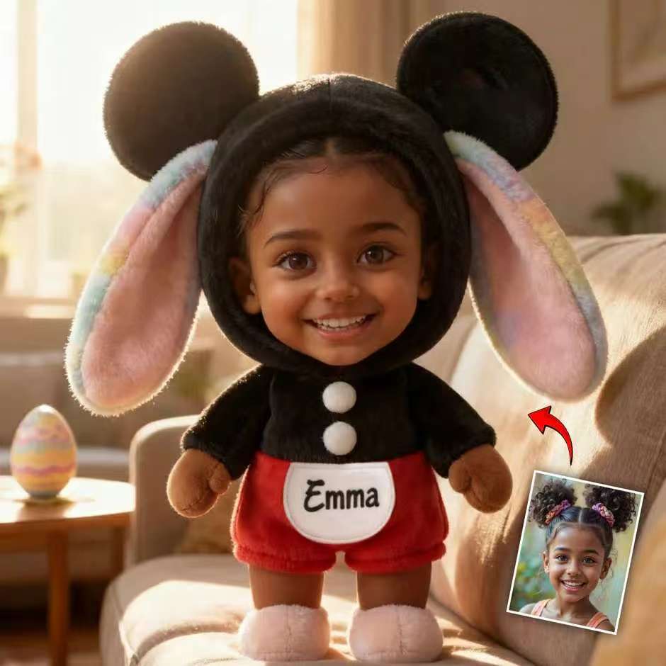 Any Photo Nana's Peeps Gift For Mom, Grandma - Personalized Kid Premium Faux Fur Pillow