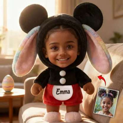 Any Photo Nana's Peeps Gift For Mom, Grandma - Personalized Kid Premium Faux Fur Pillow