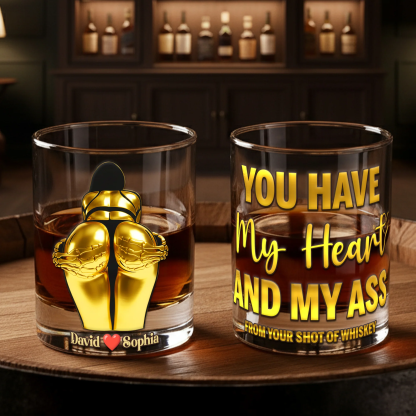 You Have My Heart Round Glass - Personalized Gifts For Couples