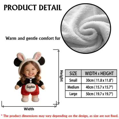 Any Photo Nana's Peeps Gift For Mom, Grandma - Personalized Kid Premium Faux Fur Pillow