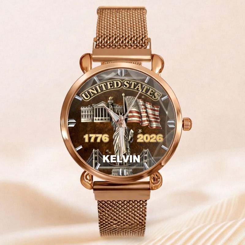 My Pride Is United States Customized Watch - Personalized Name And Year - Exclusive Gift For Americans