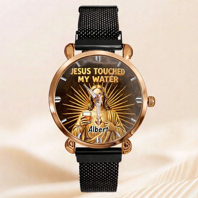 Funny Jesus Makes Magical Drink Customized Watch - Personalized Name – Meaningful Gift Of Faith